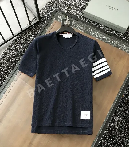 톰브라운 실염색 피케 코튼 반팔 티셔츠 50473