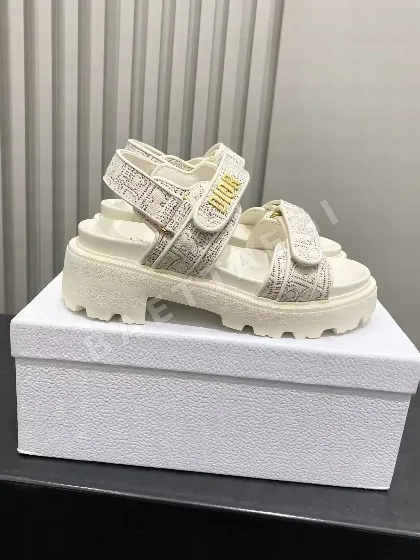 디올 자수 벨크로 플랫폼 샌들 99365