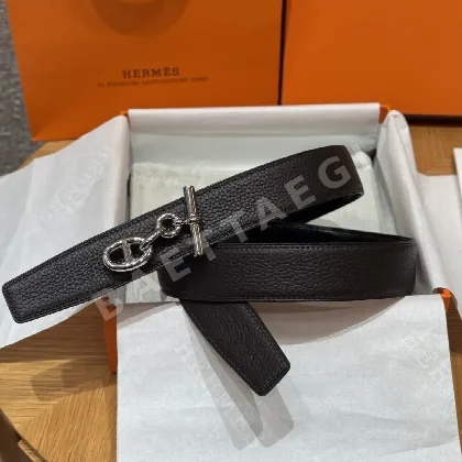 에르메스 셰느당클 링크 양면 소가죽 벨트 175595