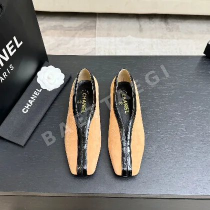 샤넬 26C 더블 C 컬러블록 플랫슈즈 98637