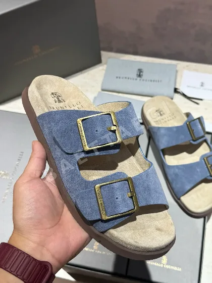 브루넬로쿠치넬리 남성 스웨이드 샌들 134554