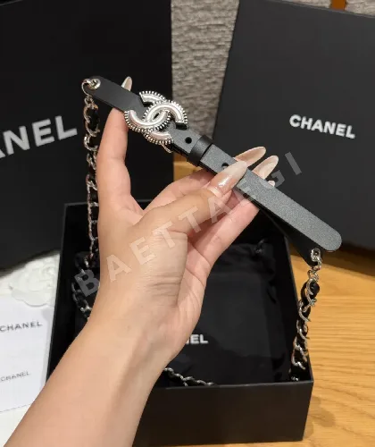 샤넬 CC 로고 가죽 벨트 174319