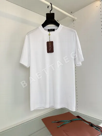 로로피아나 멀베리 실크 린넨 반팔 티셔츠 48148