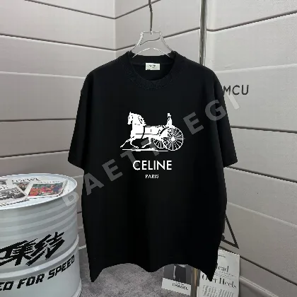 셀린느 레터 로고 반팔 티셔츠 87969