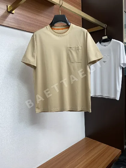 에르메스 남성 컴팩트 반팔 티셔츠 156536