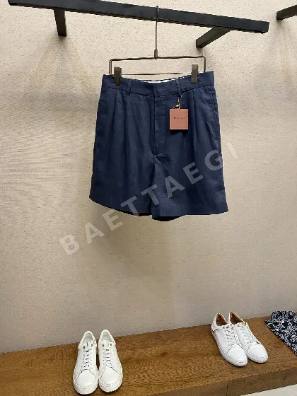 로로피아나 버크스턴 린넨 플리츠 남성 반바지