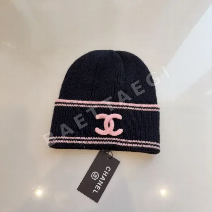 샤넬 울 니트 비니 모자 82480
