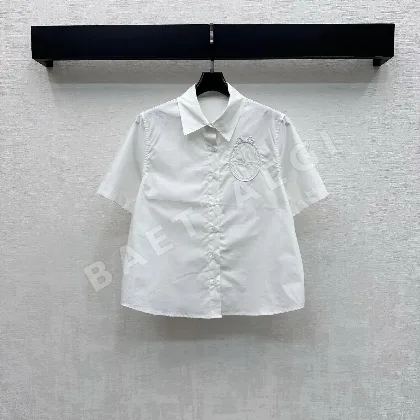 디올 자수 로고 여성 반팔 티셔츠 51868