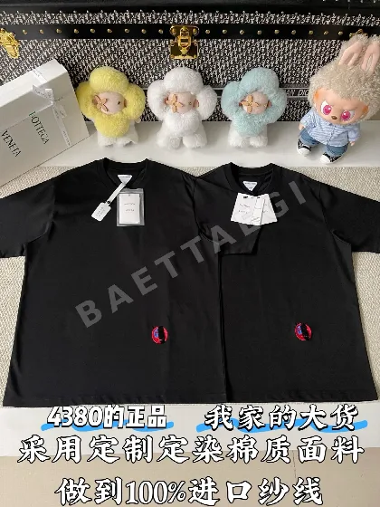 보테가베네타 면 자수 라운드넥 반팔 티셔츠 103250
