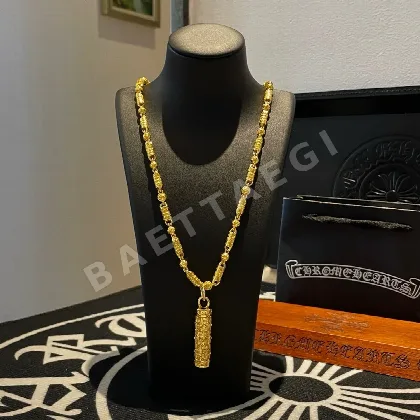 크롬하츠 크로스 플라워 볼 목걸이 62705