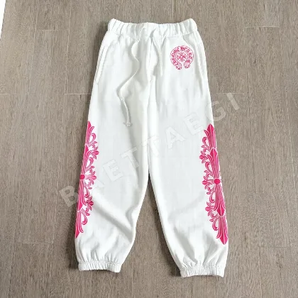 크롬하츠 형광 핑크 문자 장식 여성 스웨트팬츠 107676