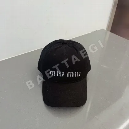 미우미우 워싱 면 UV 차단 야구모자 79405