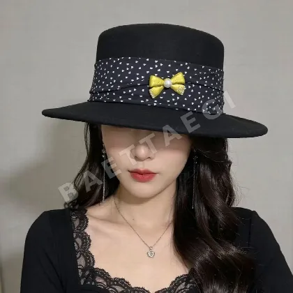 샤넬 캐시미어 플랫탑 모자 185432