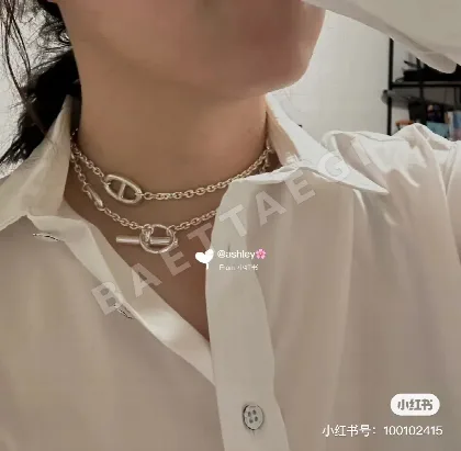 에르메스 돼지코 허리 체인 목걸이 69911