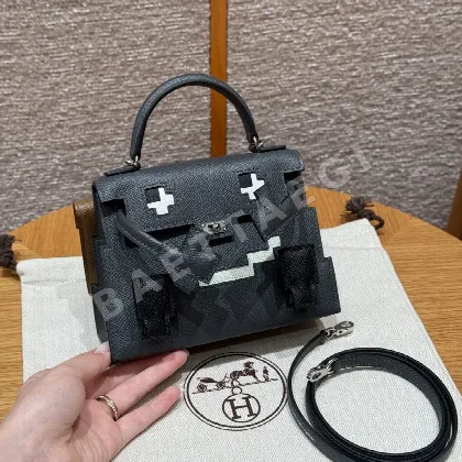 에르메스 켈리돌백 더스티 그레이 가죽 가방 18437