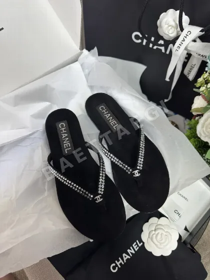 샤넬 25C 펄 플립플롭 93662