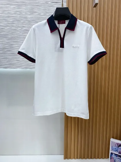 구찌 코튼 카라 반팔 폴로셔츠 23522