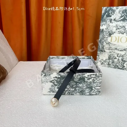 디올 송아지가죽 진주 버클 벨트 59744