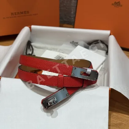 에르메스 켈리 팔라듐 버클 헌터 가죽 벨트 176506