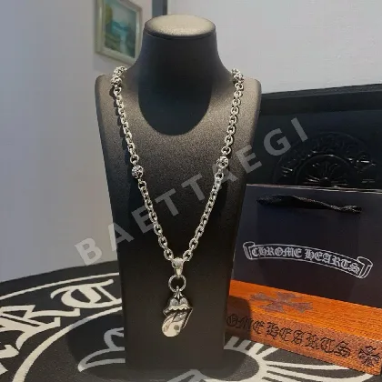 크롬하츠 크로스 플라워 볼 목걸이 62490