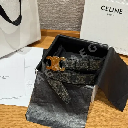 셀린느 트리옴프 양면 가죽 벨트 177129