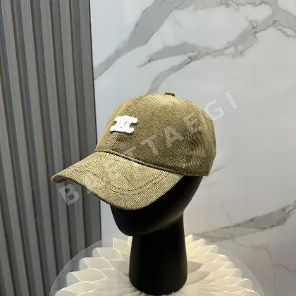 셀린느 개선문 자수 코듀로이 베이스볼 캡 118562