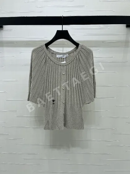 디올 케이프 니트 여성 반팔 탑 92856