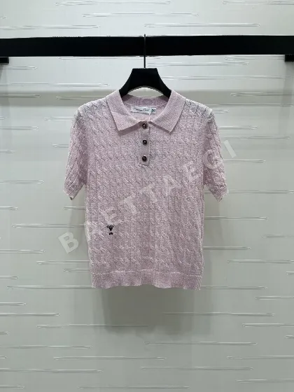 디올 울 니트 반팔 티셔츠 92907