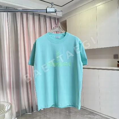 생로랑 형광 로고 프린트 반팔 티셔츠 103421