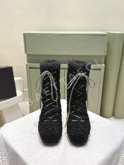 샤넬 퍼 램울 부츠 151632
