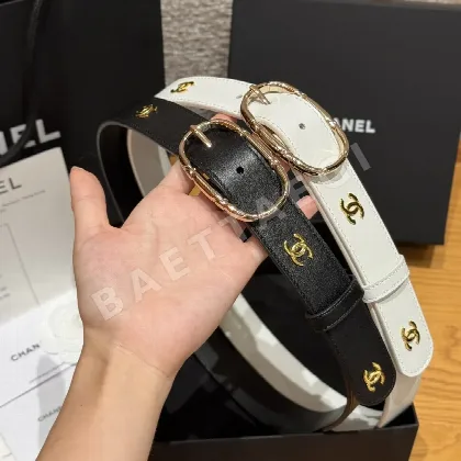 샤넬 카프스킨 양면 벨트 174158