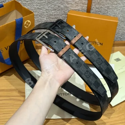 루이비통 클래식 캔버스 남성 벨트 35MM 172532
