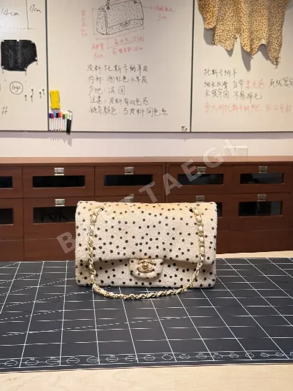 샤넬 26a 뚜껑 물방울 패턴 가방 143501