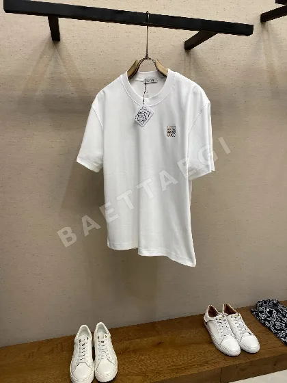로에베 컬러 블록 자수 남성 반팔 티셔츠 149654