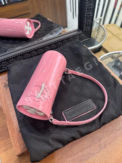 크롬하츠 핑크 페이던트 가죽 미니 버킷백 107982