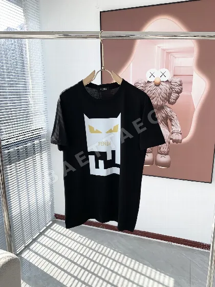 펜디 여성 로고 프린트 반팔 티셔츠 88785