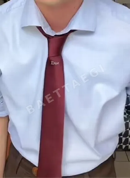 디올 로고 자카드 넥타이 89937