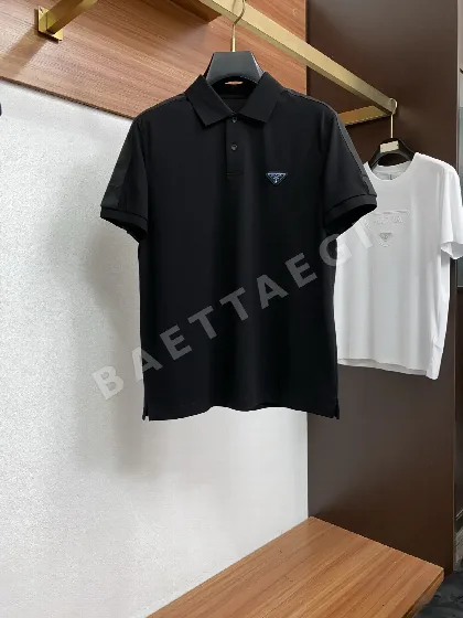 프라다 남성 코튼 폴로 반팔셔츠 148743