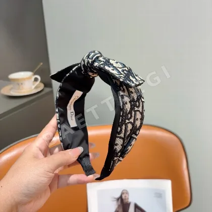 디올 모노그램 패턴 헤드밴드 184372