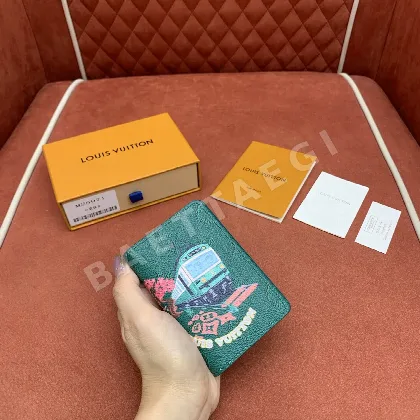 루이비통 녹색 그래피티 카드 지갑 39550